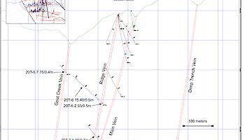 2020 New Amalga Gold Project Drilling.  Longitudinal and Vertical Cross Sections